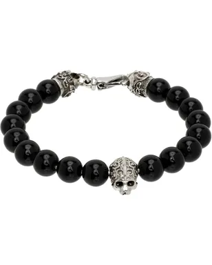 Emanuele Bicocchi Skull ビーズブレスレット - サムネイル1