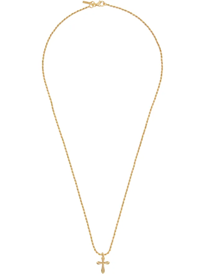 Emanuele Bicocchi Emanuele Bicocchi SSENSE限定 Thin Cross ネックレスの商品画像
