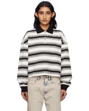 AMIRI MA ボーダー オーバーサイズ ニットポロシャツ - サムネイル1