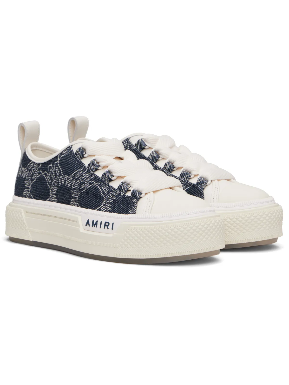 AMIRI MA Quad Denim Court ローカットスニーカー - 画像4