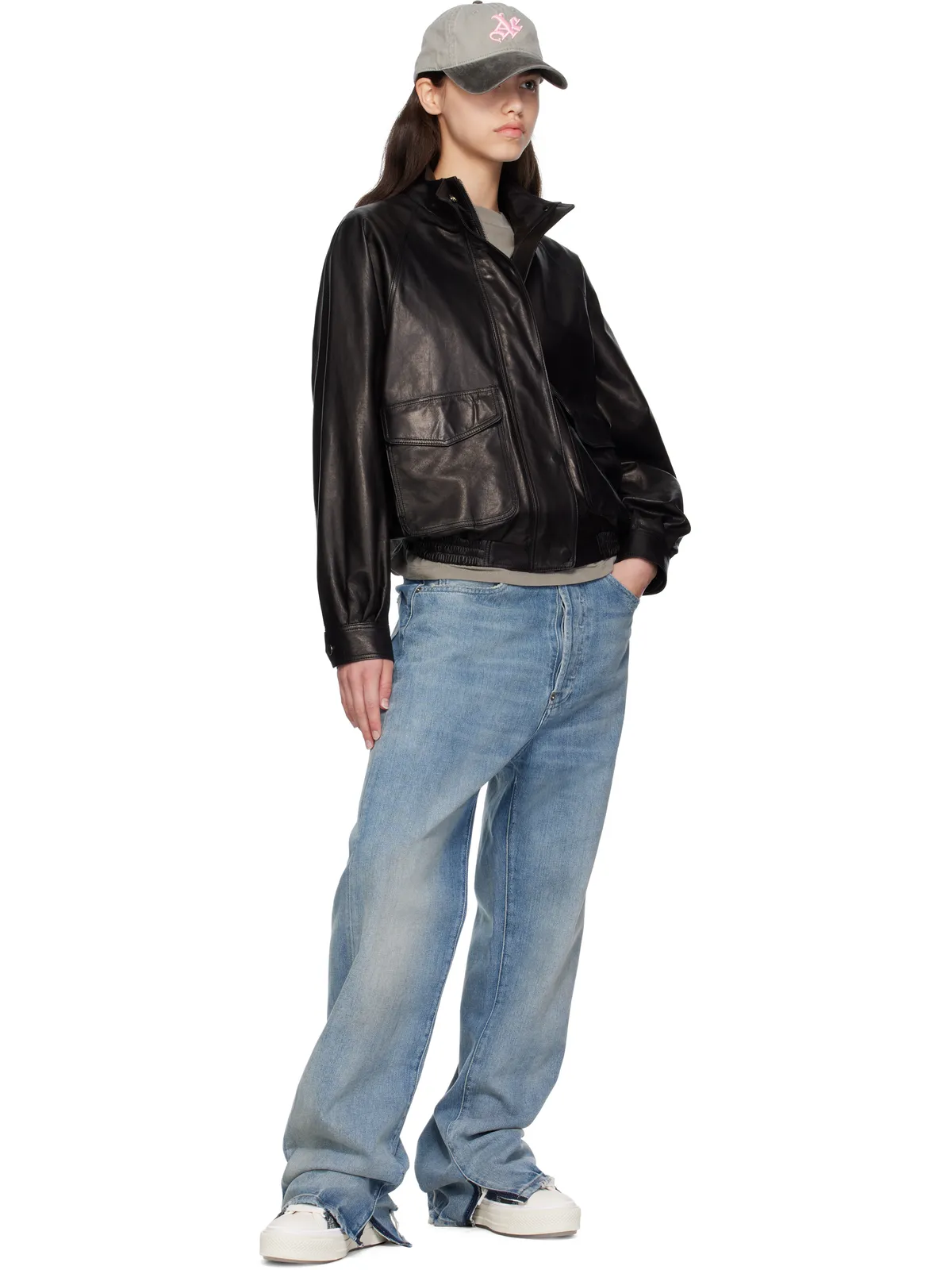 AMIRI MA Quad Denim Court ローカットスニーカー - 画像5