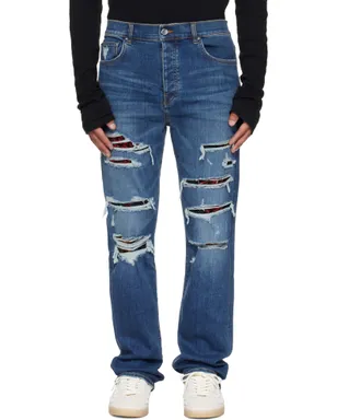 AMIRI Floral Velvet Slim Thrasher ジーンズ - サムネイル1