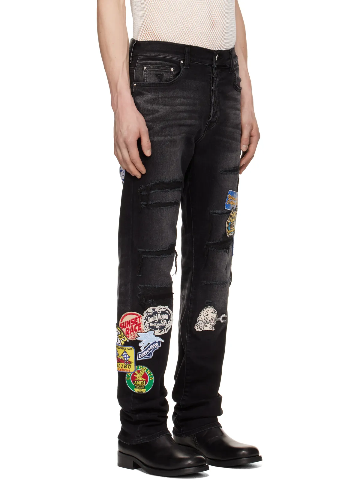 AMIRI Station Patch Repair スリムジーンズ - 画像2