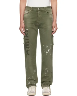 AMIRI Army Logo Painted Slim Workman ジーンズ - サムネイル1