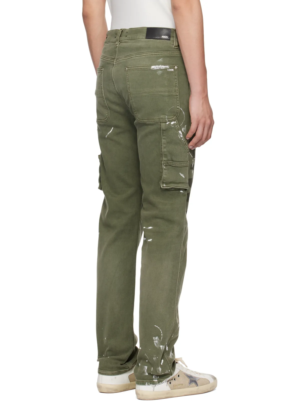 AMIRI Army Logo Painted Slim Workman ジーンズ - 画像3