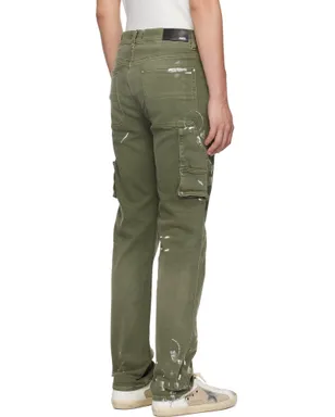 AMIRI Army Logo Painted Slim Workman ジーンズ - サムネイル3