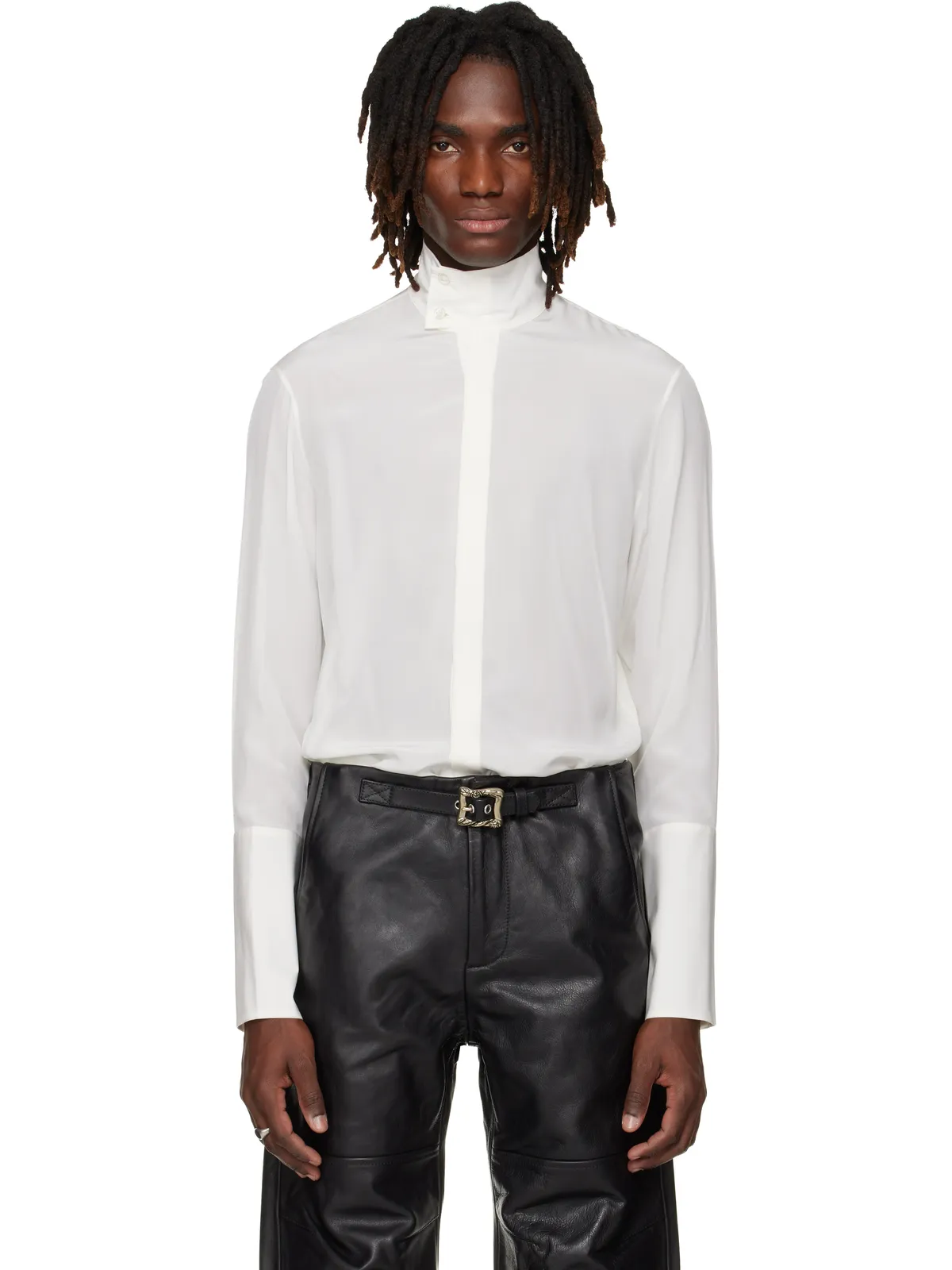 Enfants Riches Déprimés Kissing Button Cuff Napoleon Soiree シャツ - 画像1