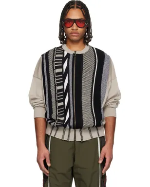 Martine Rose Multi Stripe ジップアップ クルーネックセーター - サムネイル1