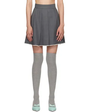 Shushu/Tong SSENSE限定 Raw Hem プリーツ ミニスカート - サムネイル1