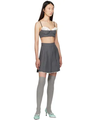 Shushu/Tong SSENSE限定 Raw Hem プリーツ ミニスカート - サムネイル4