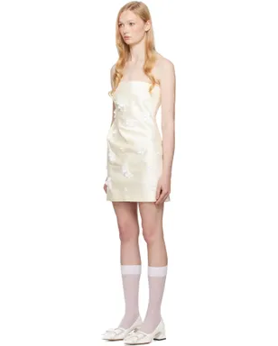 Shushu/Tong SSENSE限定 Bridalカプセルコレクション Bow Pintuck Pleated ミニドレス - サムネイル4