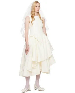 Shushu/Tong SSENSE限定 Bridalカプセルコレクション Irregular Hem ミディアムドレス - サムネイル5