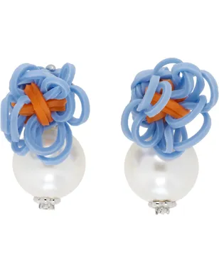 Shushu/Tong YVMINエディション Band Flower Faux-Pearl スタッドピアス - サムネイル1