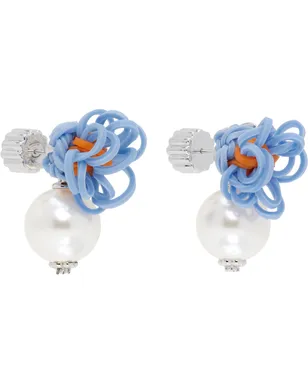 Shushu/Tong YVMINエディション Band Flower Faux-Pearl スタッドピアス - サムネイル2