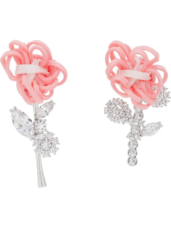 Shushu/Tong Shushu/Tong YVMINエディション Rubber Band Flower Gemstone Branch & Leaf ピアスの商品画像