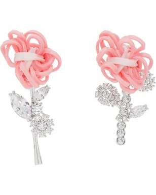 Shushu/Tong YVMINエディション Rubber Band Flower Gemstone Branch & Leaf ピアス - サムネイル1