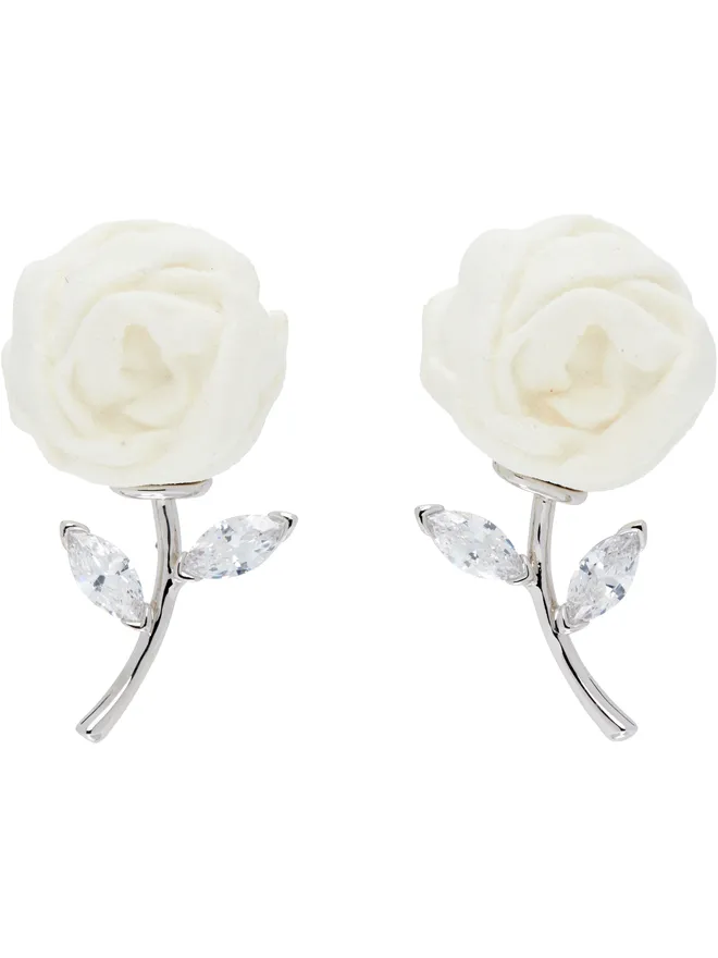 Shushu/Tong Shushu/Tong YVMINエディション Paper Ball Rose Gemstone Leaf スタッドピアスの商品画像