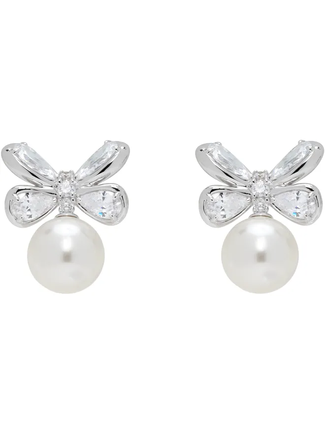 Shushu/Tong Shushu/Tong YVMINエディション Butterfly Flower Faux-Pearl スタッドピアスの商品画像