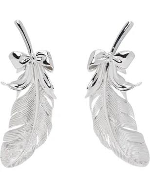 Shushu/Tong YVMINエディション Bowknot Sharp Feather ピアス - サムネイル1