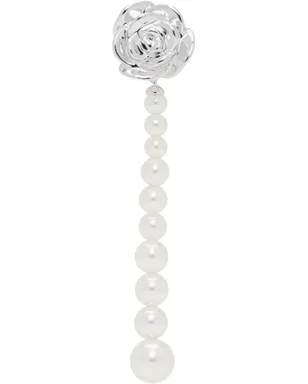 Shushu/Tong YVMINエディション Faux-Pearl Chain Rose シングルピアス - サムネイル1