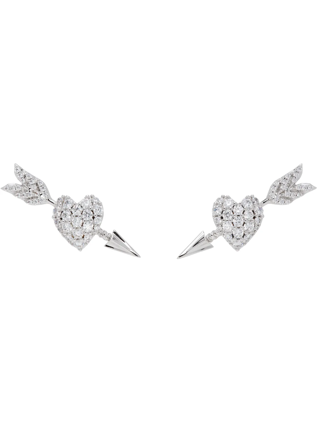 Shushu/Tong YVMINエディション Fully Inlaid Heart Arrow ピアス - 画像1