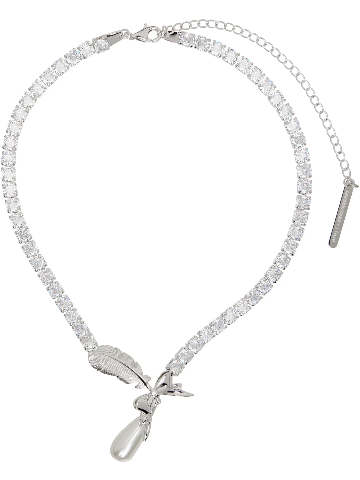 Shushu/Tong YVMINエディション Teardrop Zircon Feather ネックレス - 画像1