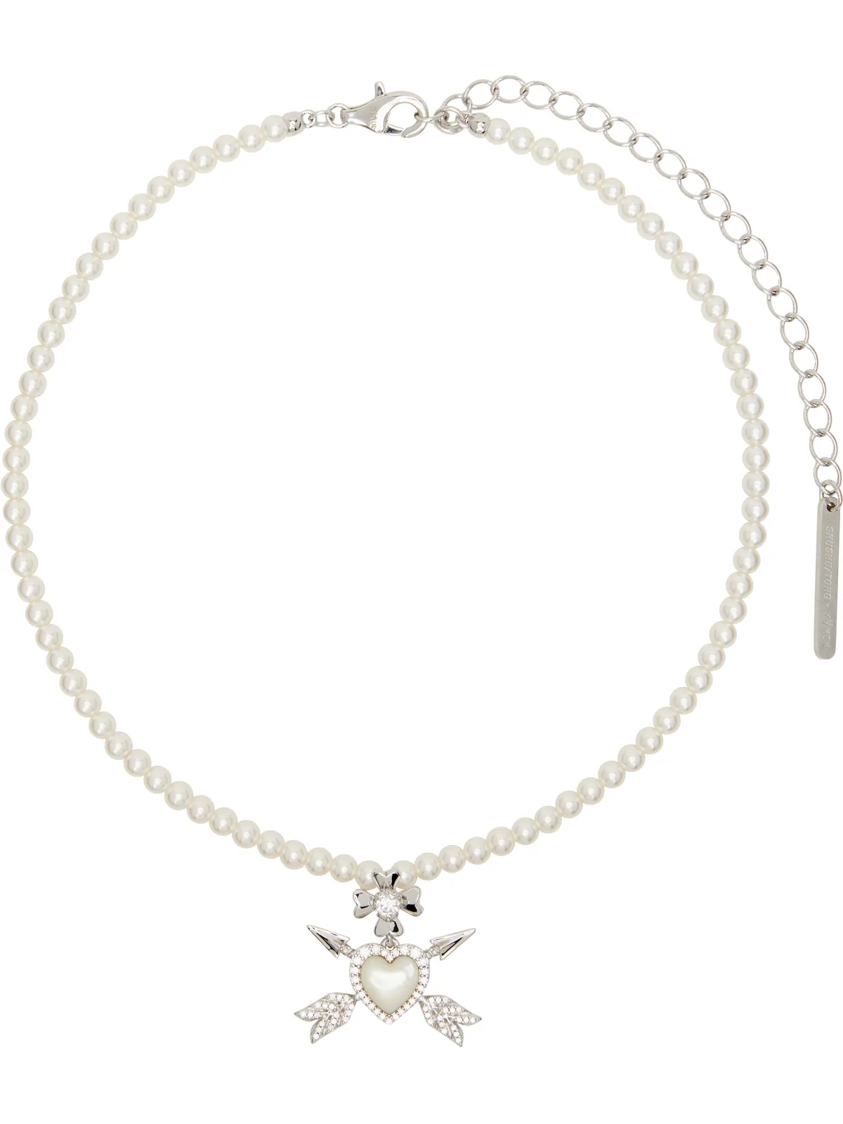 Shushu/Tong YVMINエディション Shell Heart Double Arrow ネックレス - 画像1