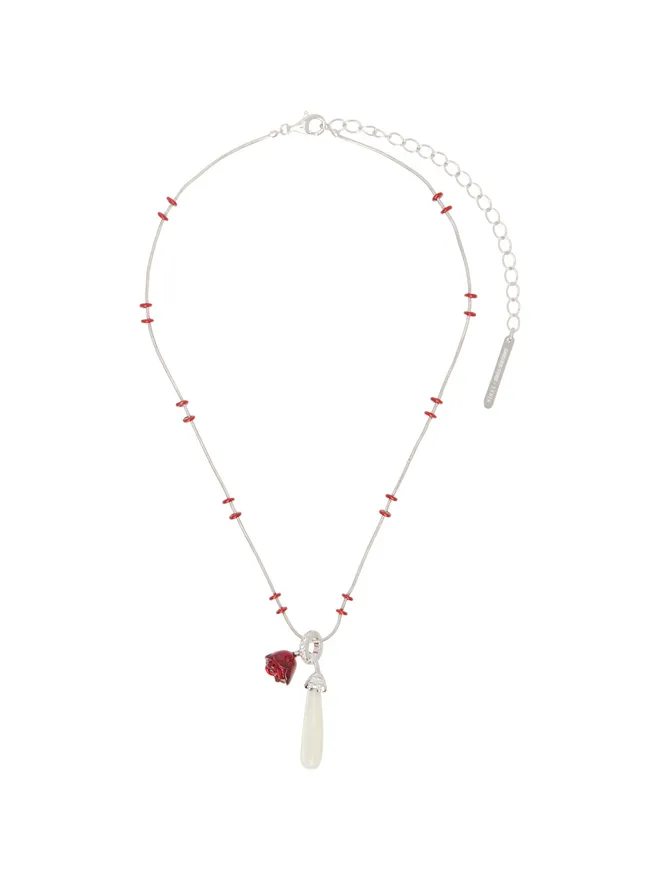 Shushu/Tong Shushu/Tong YVMINエディション Faux-Pearl Drop Sleeping Rose Snake Bone ネックレスの商品画像