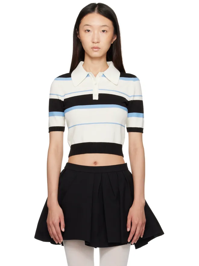 Shushu/Tong Shushu/Tong Stripe-Knit ポロシャツの商品画像