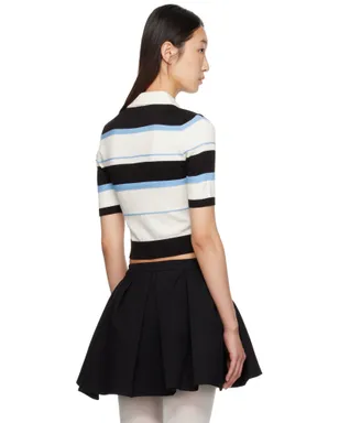 Shushu/Tong Stripe-Knit ポロシャツ - サムネイル3