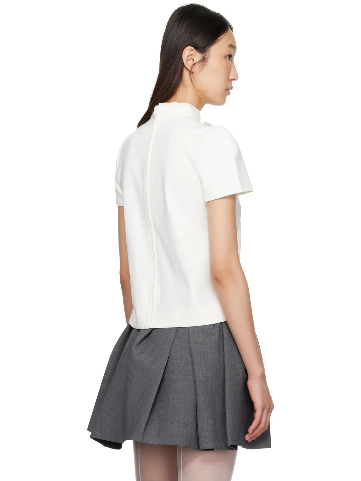 Shushu/Tong Patchwork Embellished Round Collar トップス - 画像3