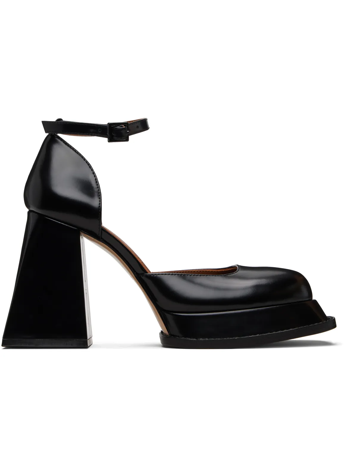 Shushu/Tong ブラック Round Toe Strap High ヒール - 画像1