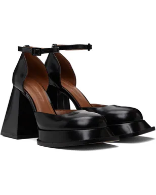 Shushu/Tong ブラック Round Toe Strap High ヒール - サムネイル4