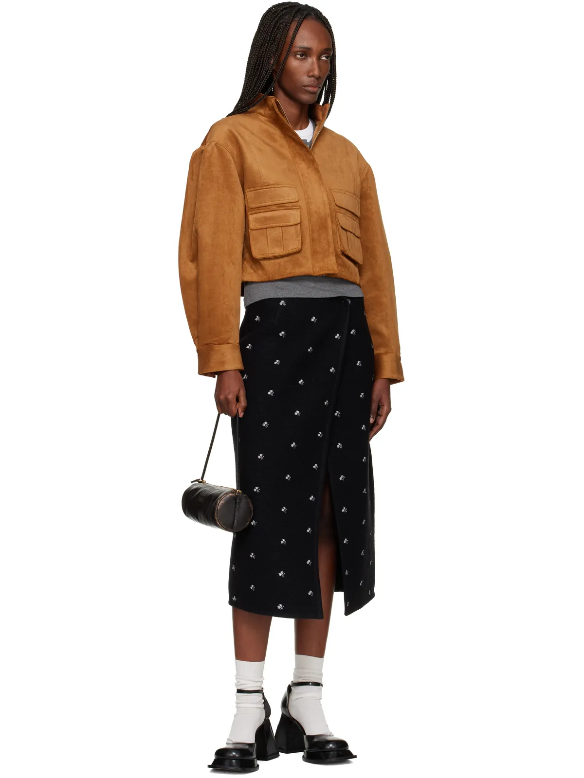 Shushu/Tong ブラック Round Toe Strap High ヒール - 画像5