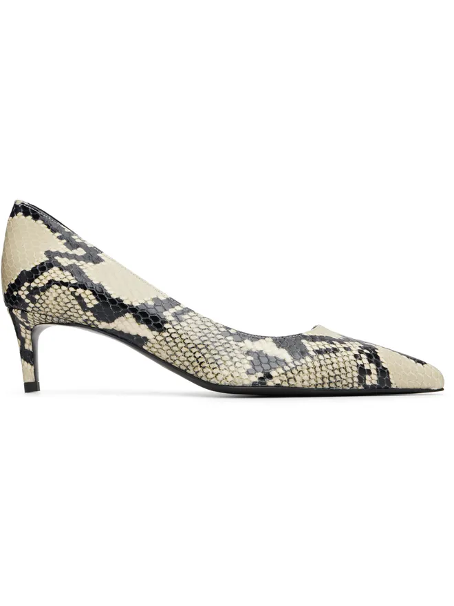 KHAITE KHAITE ベージュ＆ブラック Jet D'Orsay Low ヒールの商品画像