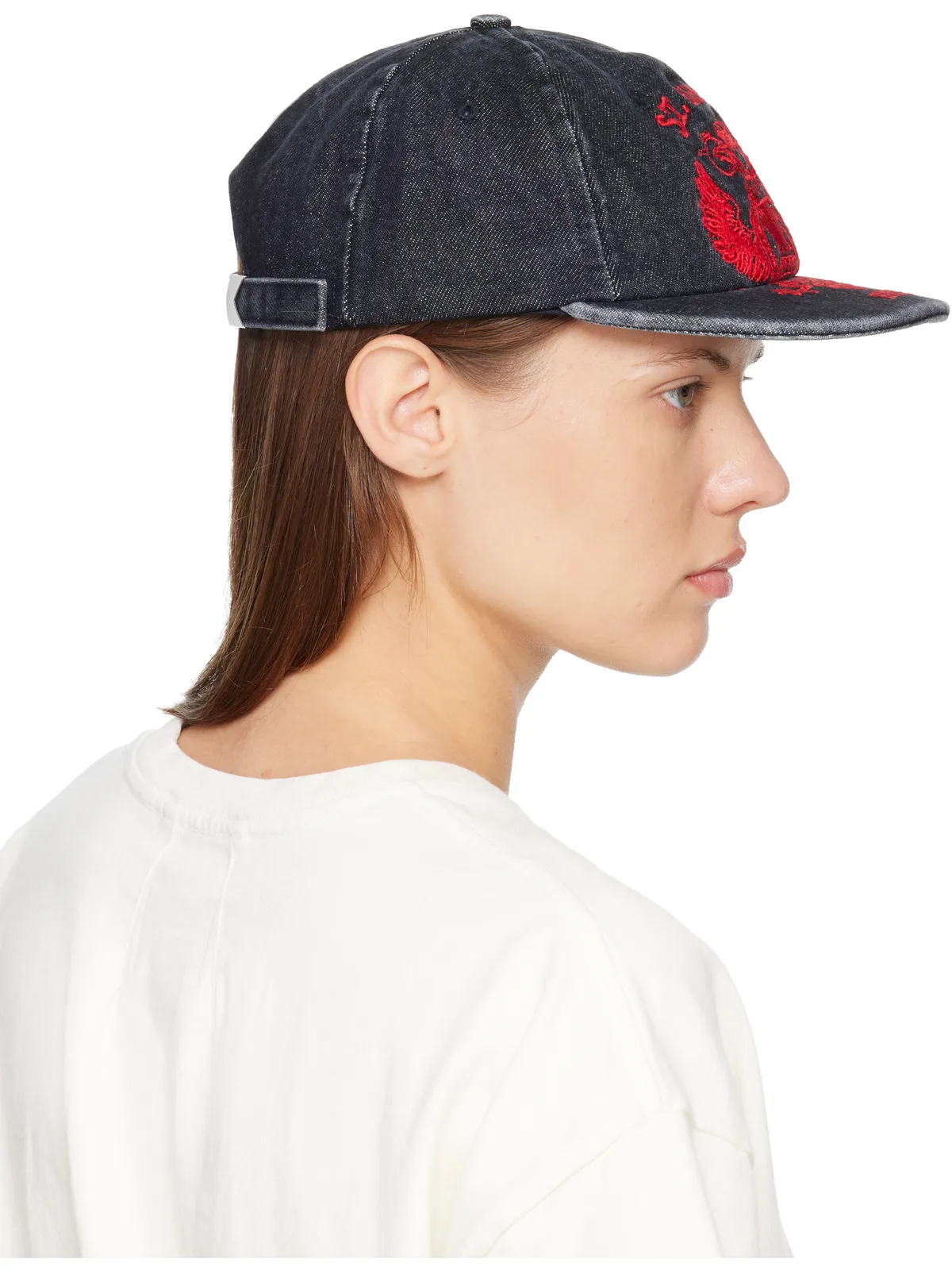 Rhude St. Rhude Seal カーブドブリム デニム キャップ - 画像3