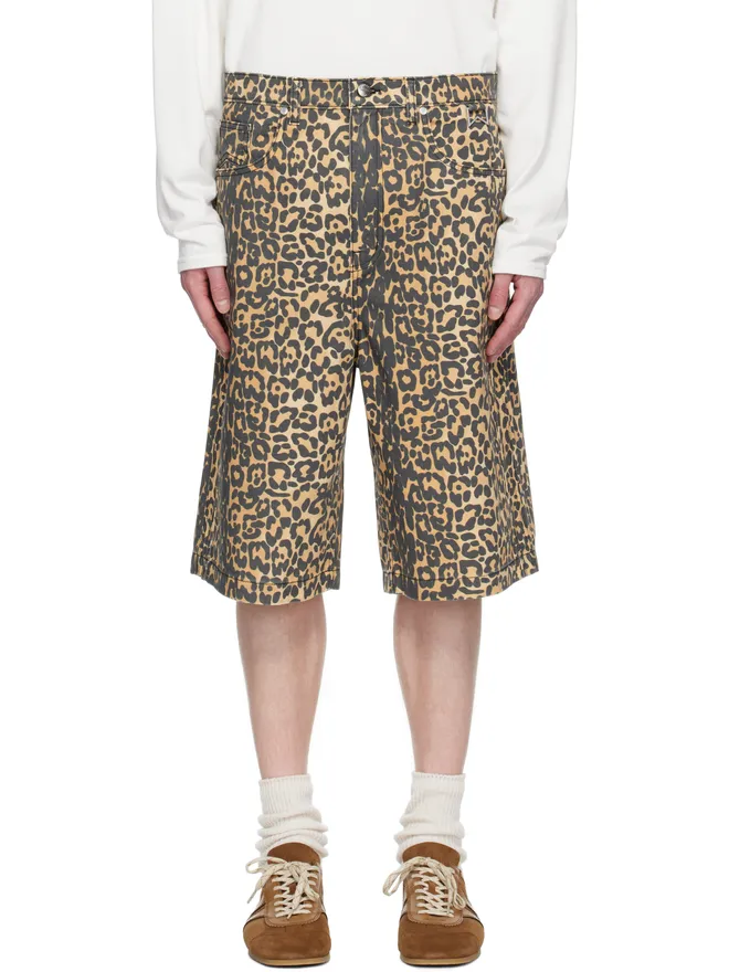 Rhude Rhude Traxedo レオパード バギー デニムショートパンツの商品画像