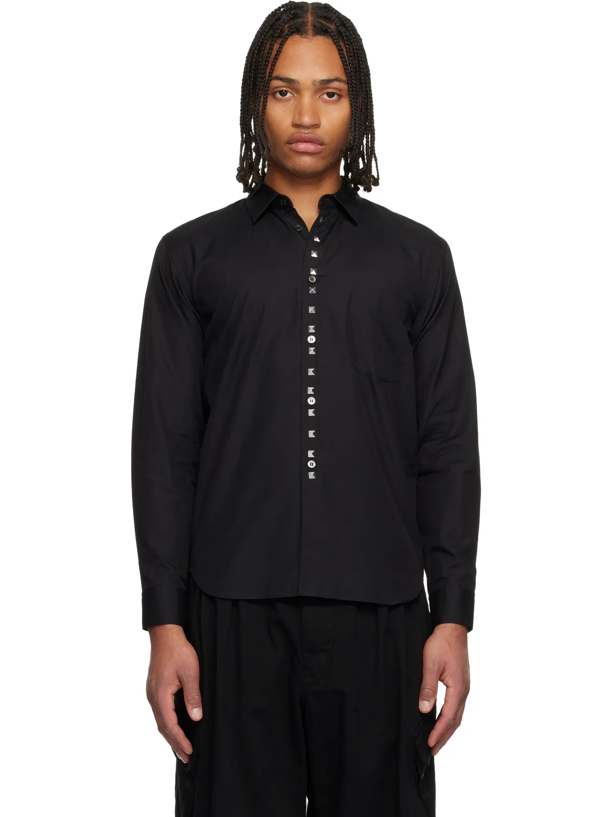 Black Comme des Garçons スタッズ シャツ - 画像1