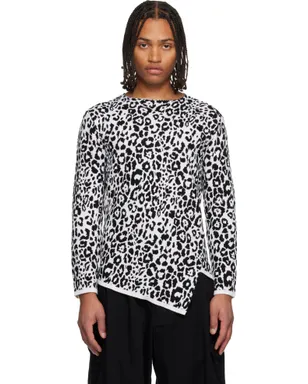 Black Comme des Garçons レオパード セーター - サムネイル1