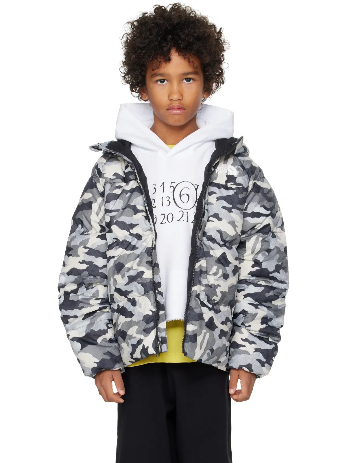 The North Face Kids ジュニア｜ North フード付き ダウンジャケット - 画像1