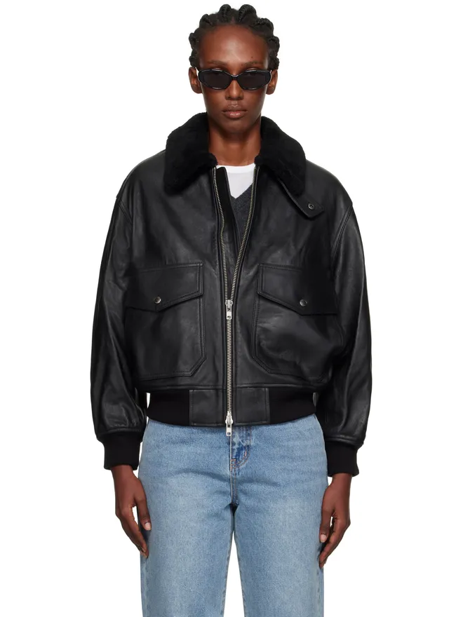 Dunst Dunst A-2 Shearling Collared レザージャケットの商品画像