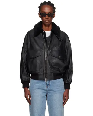Dunst A-2 Shearling Collared レザージャケット - サムネイル1
