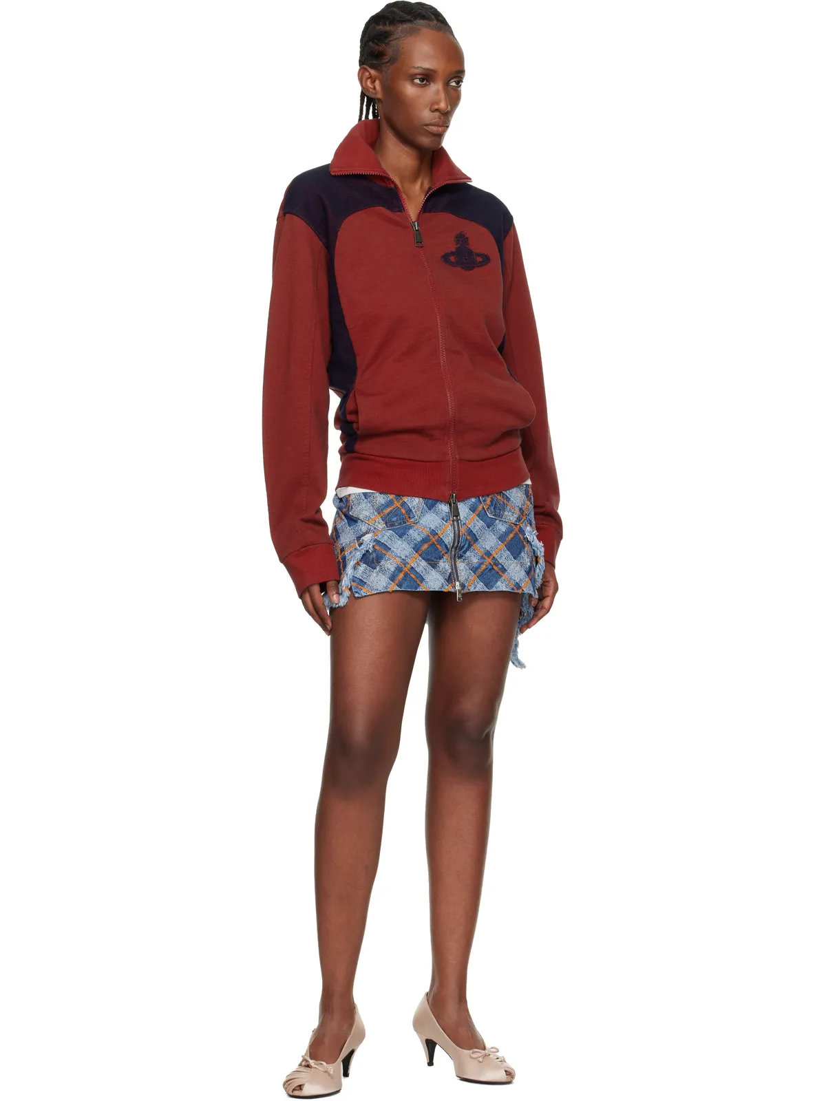 Vivienne Westwood Tartan Sailor デニム ミニスカート - 画像4