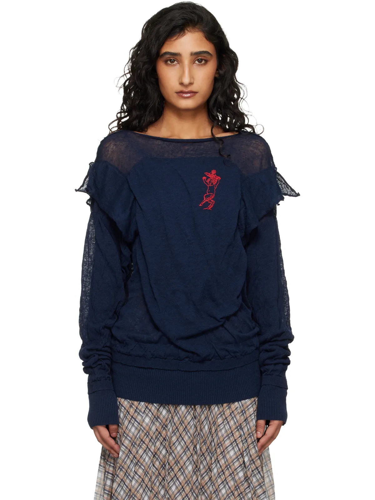 Vivienne Westwood リネンコットン ブレンド クリンクル セーター - 画像1