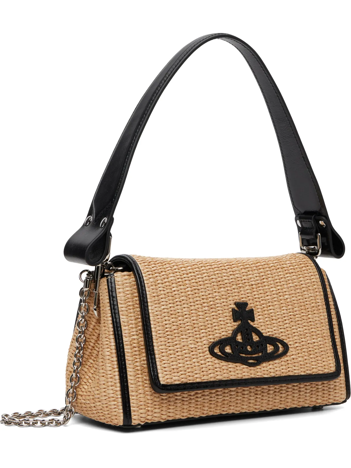 Vivienne Westwood ミディアム Raffia-Effect Hazel ハンドバッグ - 画像2
