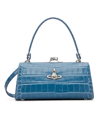 Vivienne Westwood Emboss Croc Leather Doll XL Frame バッグ - サムネイル1