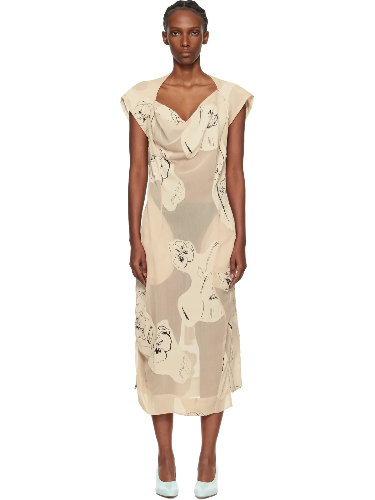 Vivienne Westwood Printed Veil Crepe Ionian ミディアムドレス - 画像1