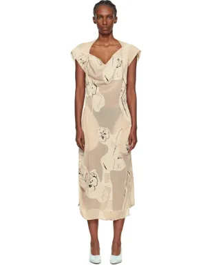 Vivienne Westwood Printed Veil Crepe Ionian ミディアムドレス - サムネイル1