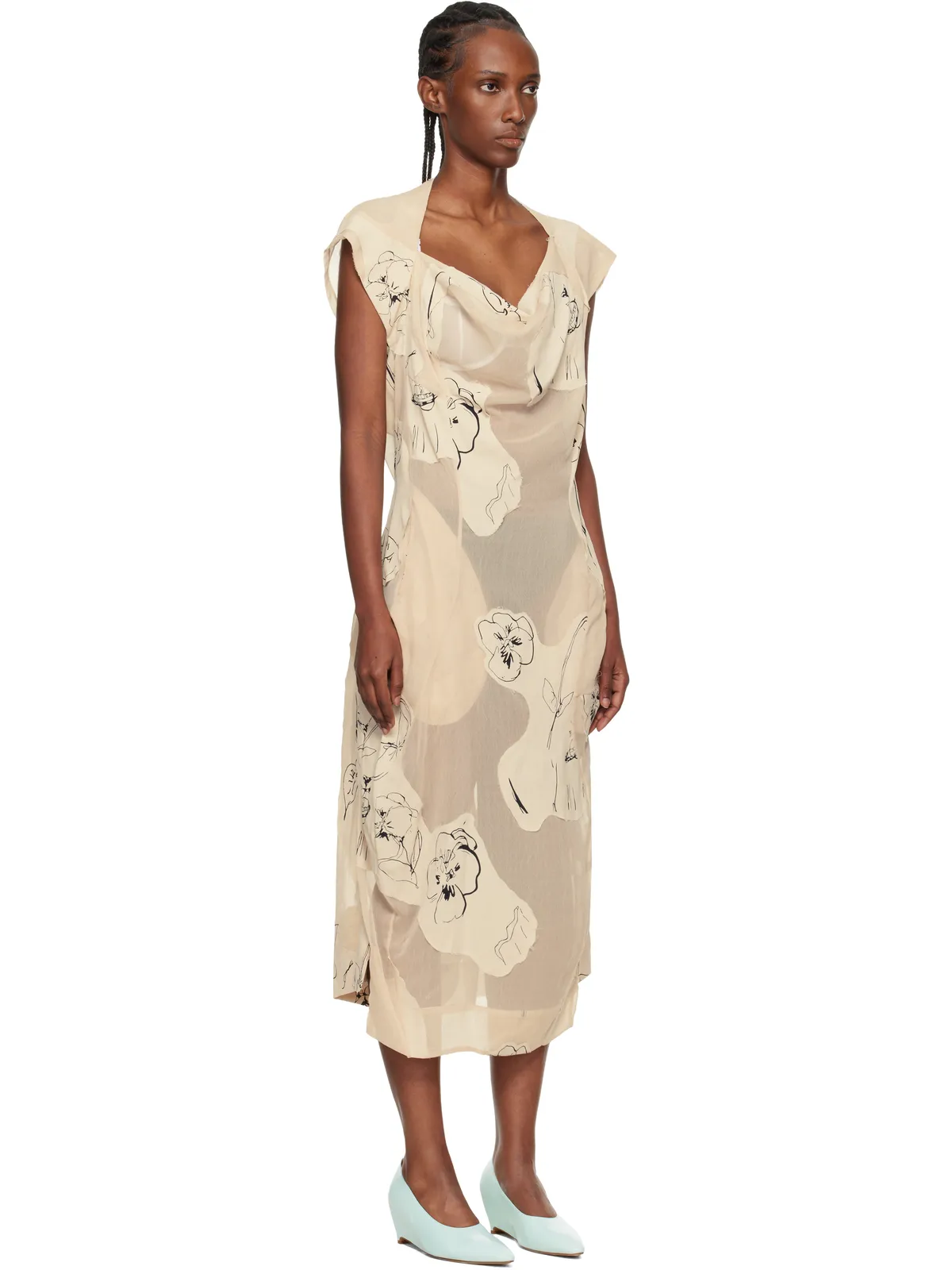 Vivienne Westwood Printed Veil Crepe Ionian ミディアムドレス - 画像2