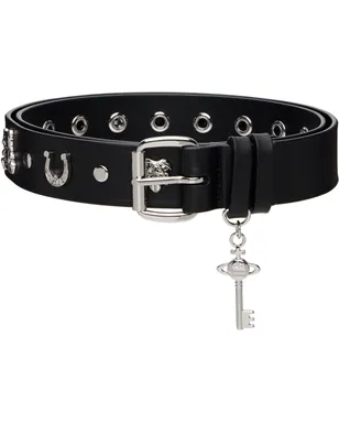 Vivienne Westwood Toledo レザー マルチ チャーム スタッズ ベルト - サムネイル1